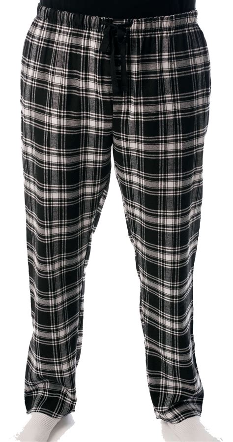 flannel pj pants black and white